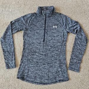 Under Armour Women's Black and Gray Long Sleeve Top